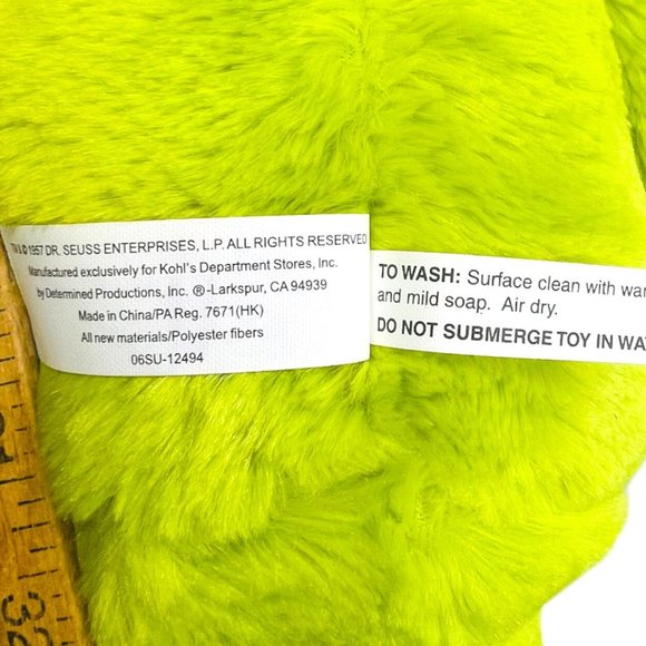 The Grinch Dr. Seuss 19” Plush PREOWNED/USED Kohl's - Picture 6 of 8